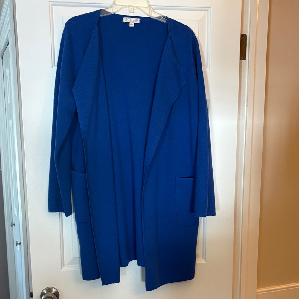 JCrew Juliette collarless wool cardigan sz M